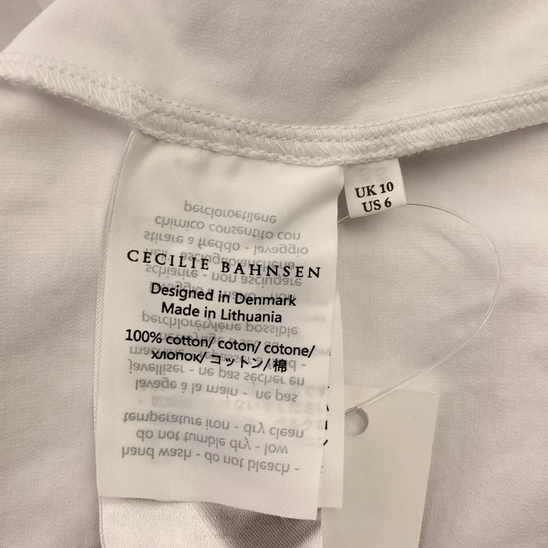 Cecilie Bahnsen / セシリーバンセン | コットン バックオープン ギャザー カットソー | 10 | レディース