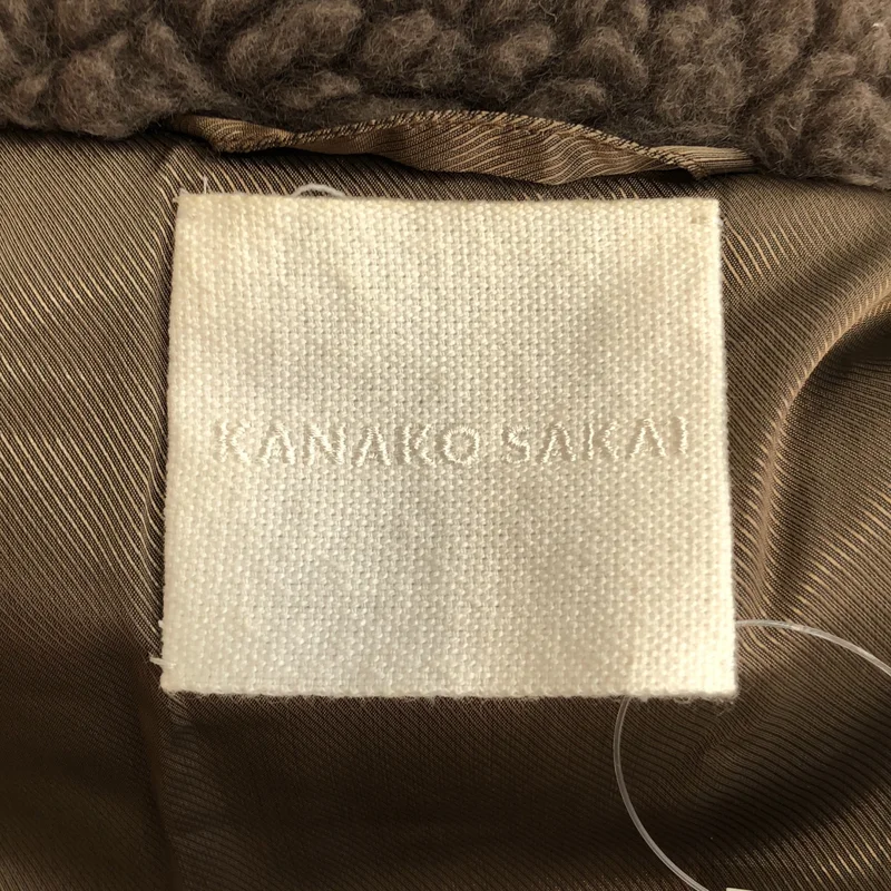 KANAKO SAKAI / カナコサカイ | 2022AW | ウール ハイネック ボアジャケット | 36 | レディース