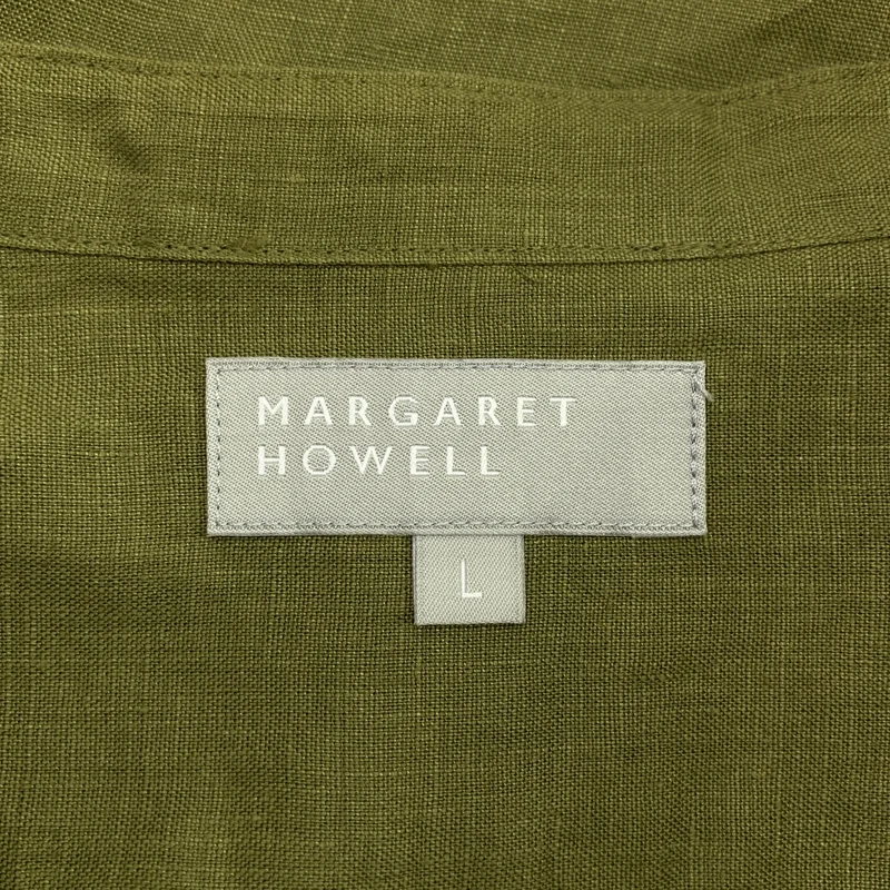 MARGARET HOWELL / マーガレットハウエル | 2023SS | リネン バンドカラーシャツ | L | メンズ