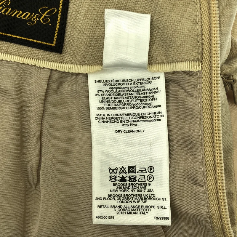 BROOKS BROTHERS / ブルックスブラザーズ | Loro Piana / ロロピアーナ ウール タイトスカート | 4 | レディース