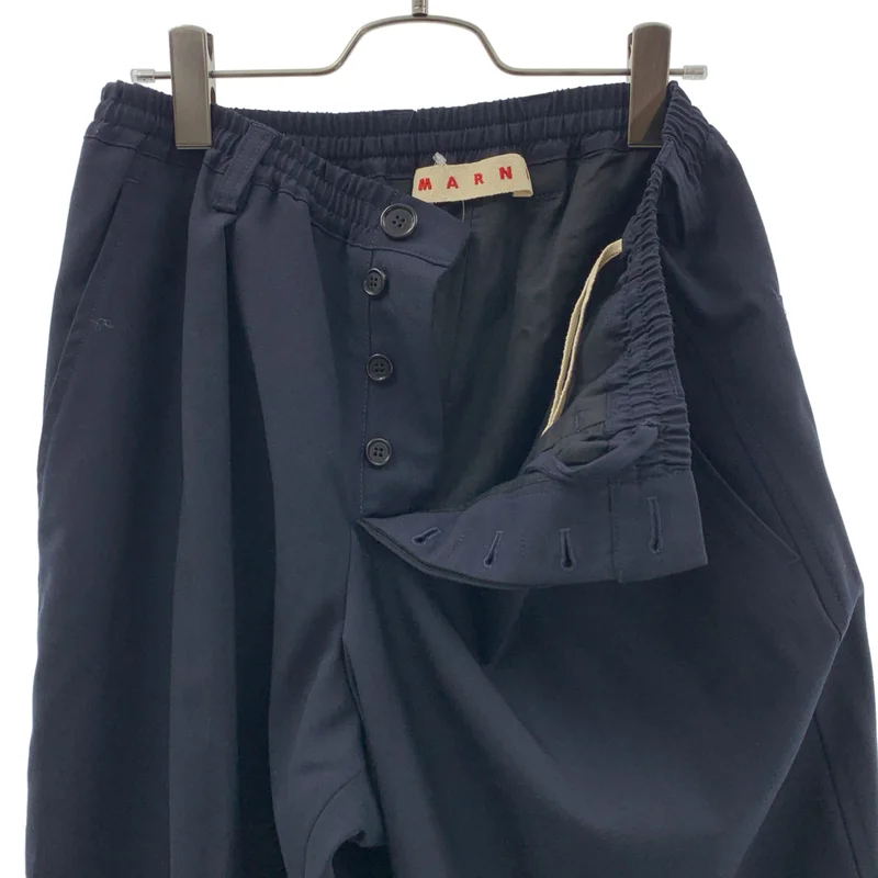 MARNI / マルニ | ドローストリング ウールトロピカルシャーリング1Pテーパードパンツ | 46 | メンズ