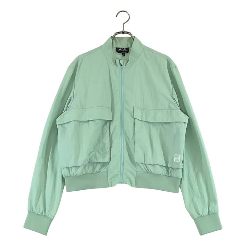 A.P.C. / アーペーセー | ナイロン ラバーロゴ ジャケット | 36 | レディース