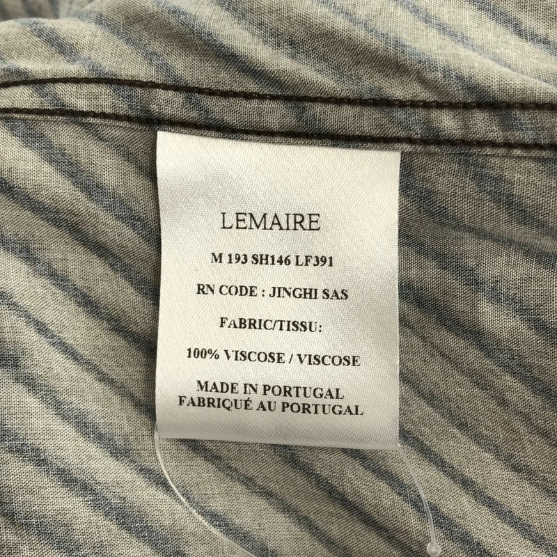 LEMAIRE / ルメール | レーヨン ストライプ プリントシャツ | 46 | メンズ