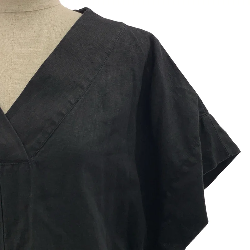 HYKE / ハイク | 2023SS | LINEN JUMPSUIT / リネン ベルテッド ワイド ジャンプスーツ | 1 | レディース