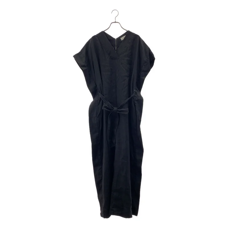 HYKE / ハイク | 2023SS | LINEN JUMPSUIT / リネン ベルテッド ワイド ジャンプスーツ | 1 | レディース