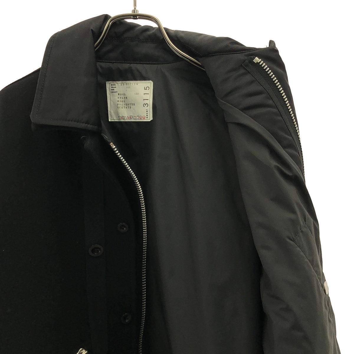 sacai / サカイ | 2023AW | Wool Melton Blouson / ウール オーバー