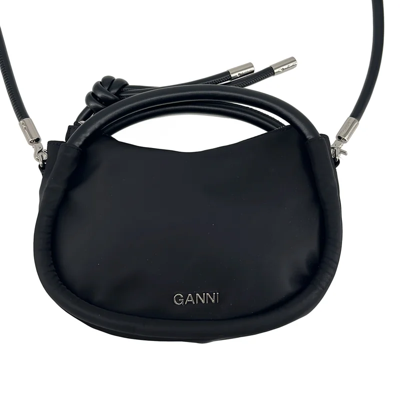 Ganni / ガニー | Knot Mini Bag / 2way ショルダー付き ロゴ クロスボディ ハンドバッグ | ONE | レディース