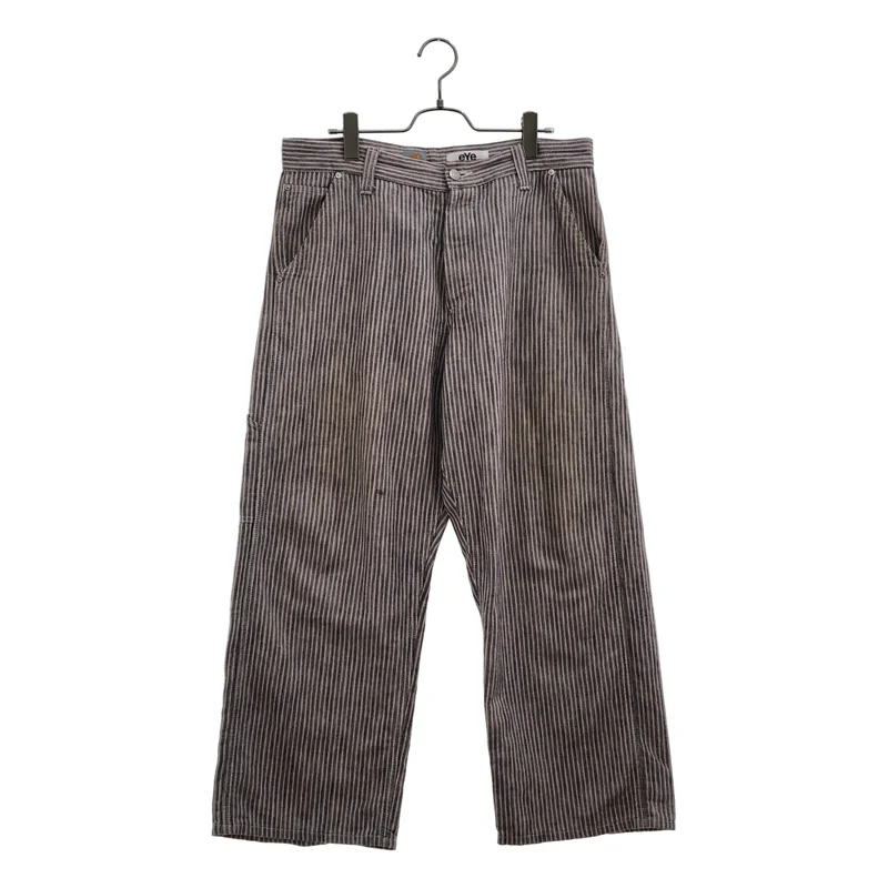 eye JUNYA WATANABE COMME des GARCONS MAN / アイジュンヤワタナベ マン | 2022SS | × Carhartt / ラミーコットン ヒッコリーストライプ ペインターパンツ | M | メンズ