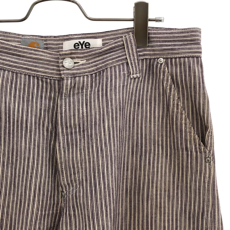 eye JUNYA WATANABE COMME des GARCONS MAN / アイジュンヤワタナベ マン | 2022SS | × Carhartt / ラミーコットン ヒッコリーストライプ ペインターパンツ | M | メンズ
