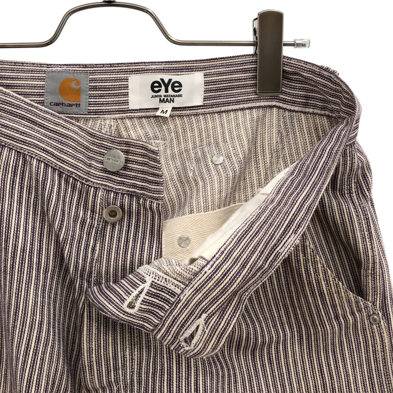eye JUNYA WATANABE COMME des GARCONS MAN / アイジュンヤワタナベ マン | 2022SS | × Carhartt / ラミーコットン ヒッコリーストライプ ペインターパンツ | M | メンズ