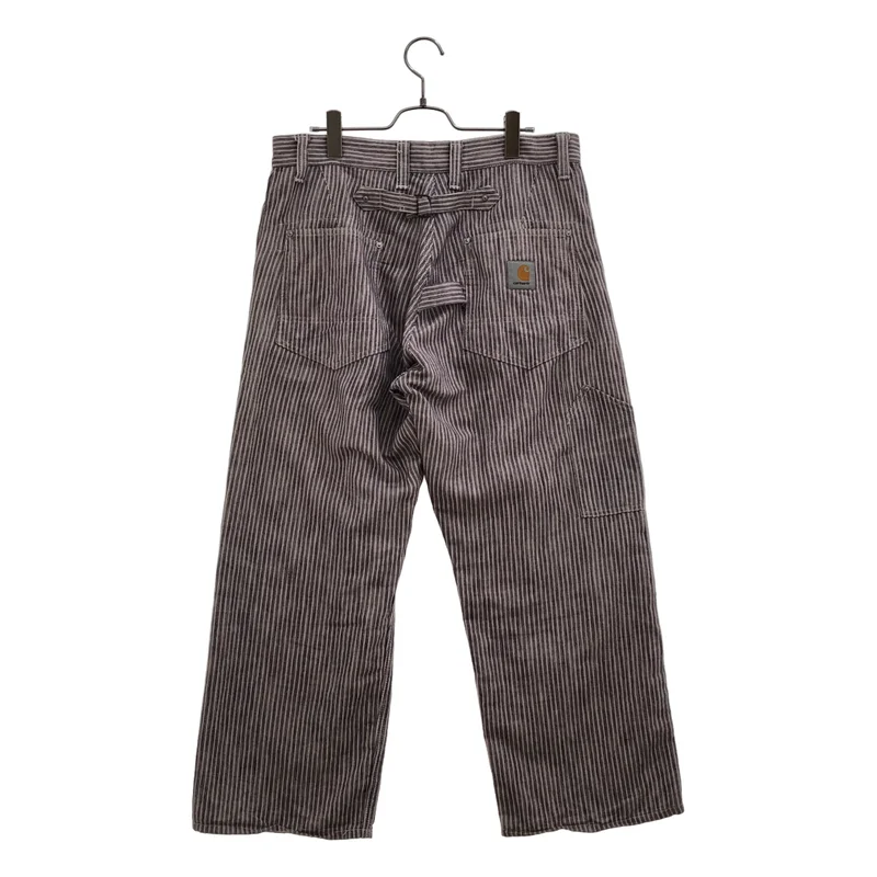 eye JUNYA WATANABE COMME des GARCONS MAN / アイジュンヤワタナベ マン | 2022SS | × Carhartt / ラミーコットン ヒッコリーストライプ ペインターパンツ | M | メンズ