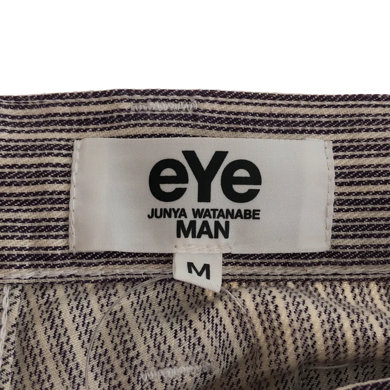 eye JUNYA WATANABE COMME des GARCONS MAN / アイジュンヤワタナベ マン | 2022SS | × Carhartt / ラミーコットン ヒッコリーストライプ ペインターパンツ | M | メンズ