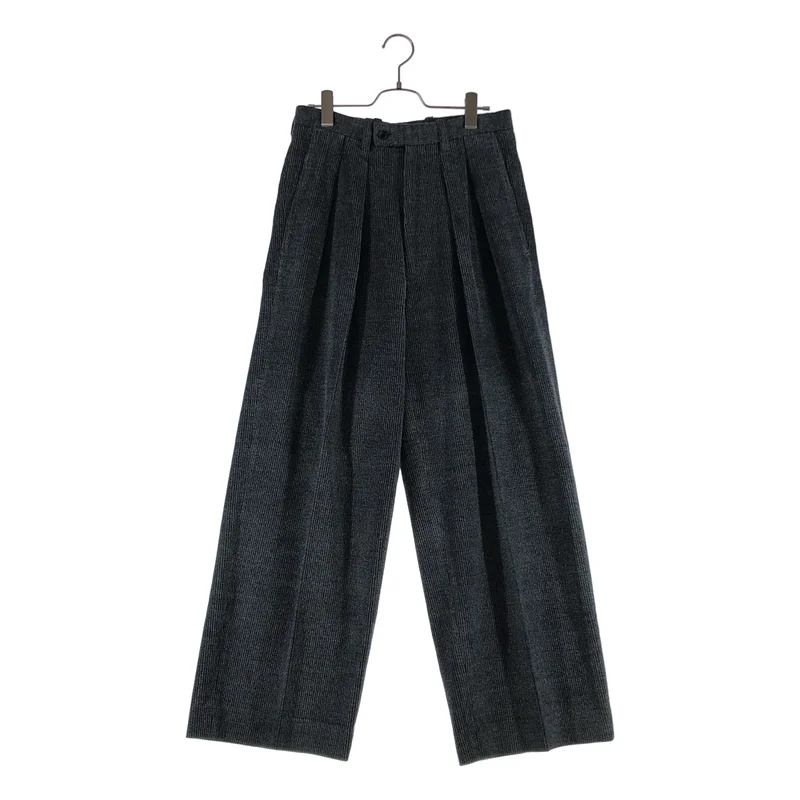 【美品】  m's braque / エムズブラック | 2023AW | BOUCLE / 別注 コーデュロイ タックワイドパンツ | 36 | グレー | メンズ m's braque / エムズブラック | 2023AW | BOUCLE / 別注 コーデュロイ