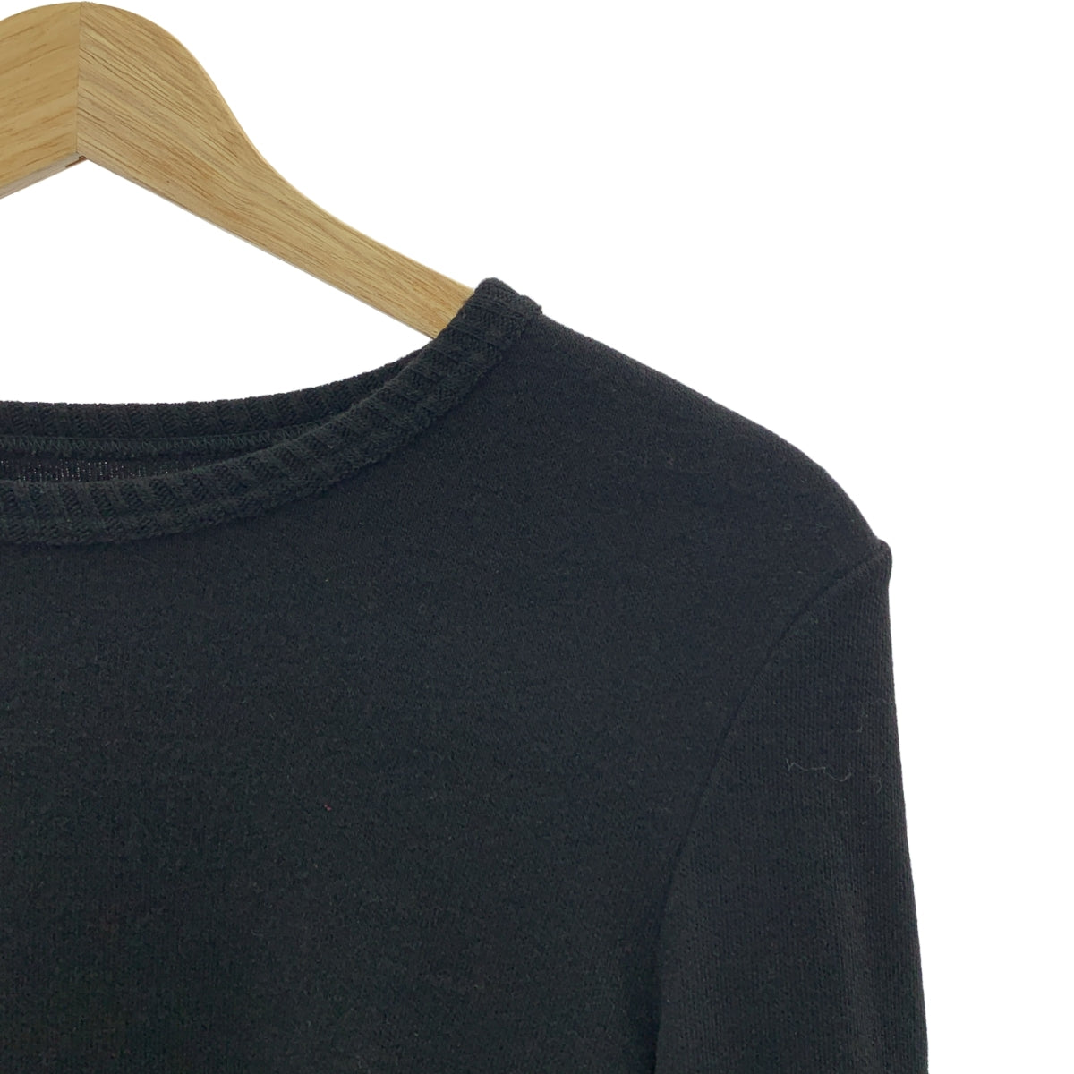 REGULATION Yohji Yamamoto / レギュレーションヨウジヤマモト | ウール バックフレア クルーネックニット | 3 | ブラック | レディース REGULATION Yohji Yamamoto / レギュレーションヨウジヤマモト