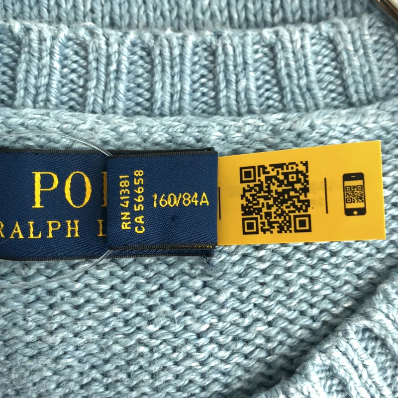 POLO RALPH LAUREN / ポロラルフローレン | ポロベア コットン リネン クルーネック ニット | S | レディース
