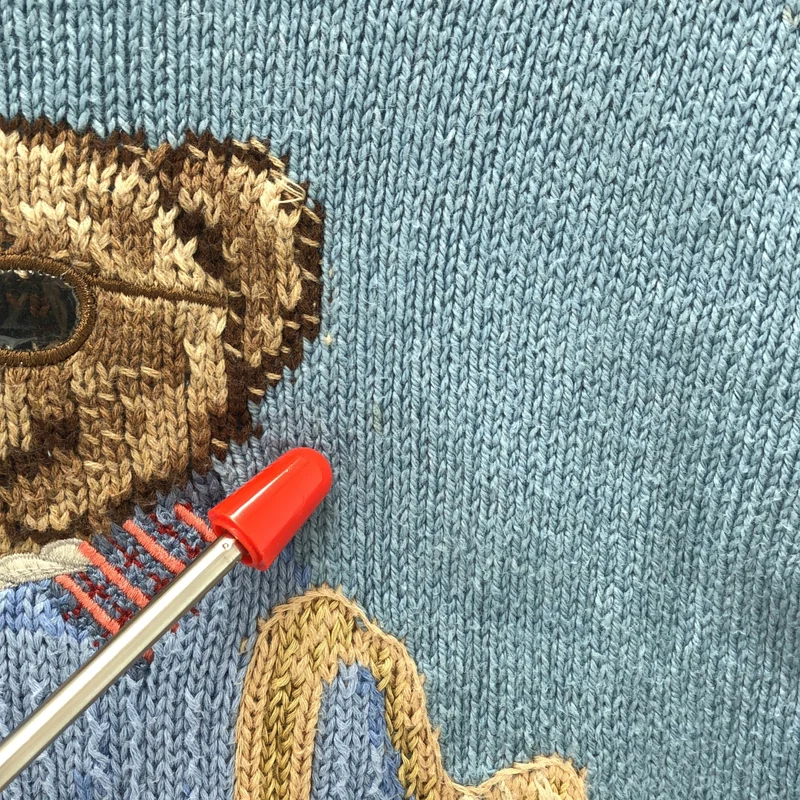 POLO RALPH LAUREN / ポロラルフローレン | ポロベア コットン リネン クルーネック ニット | S | レディース