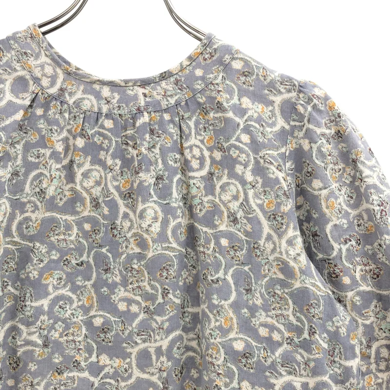 ISABEL MARANT ETOILE / イザベルマランエトワール | リネン フラワープリント 半袖ブラウス | 36 | レディース