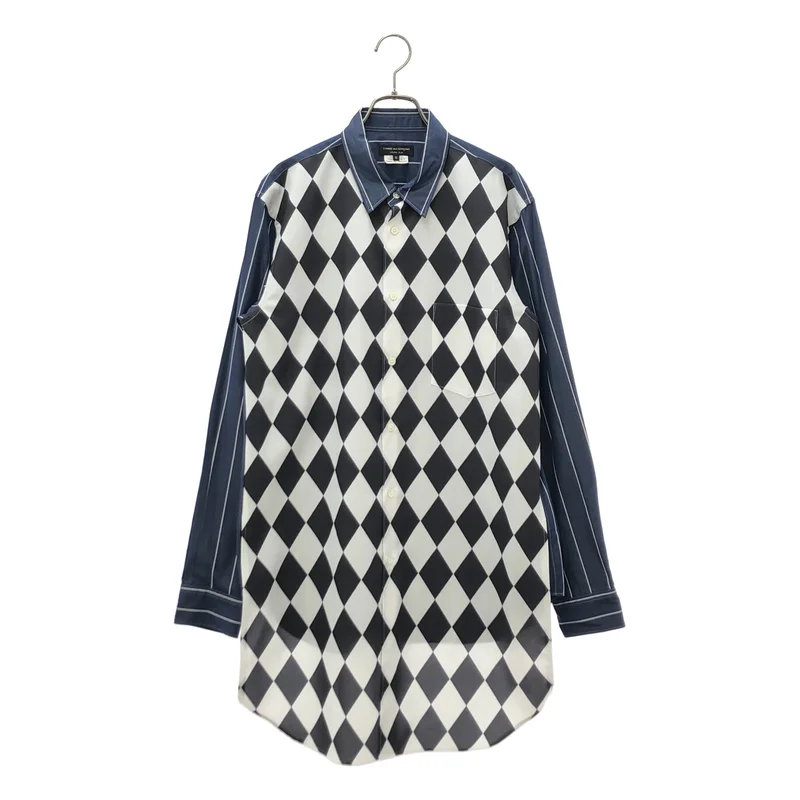 COMME des GARCONS HOMME PLUS / コムデギャルソンオムプリュス | 2020AW | ストライプ レイヤードロングシャツ | M | メンズ