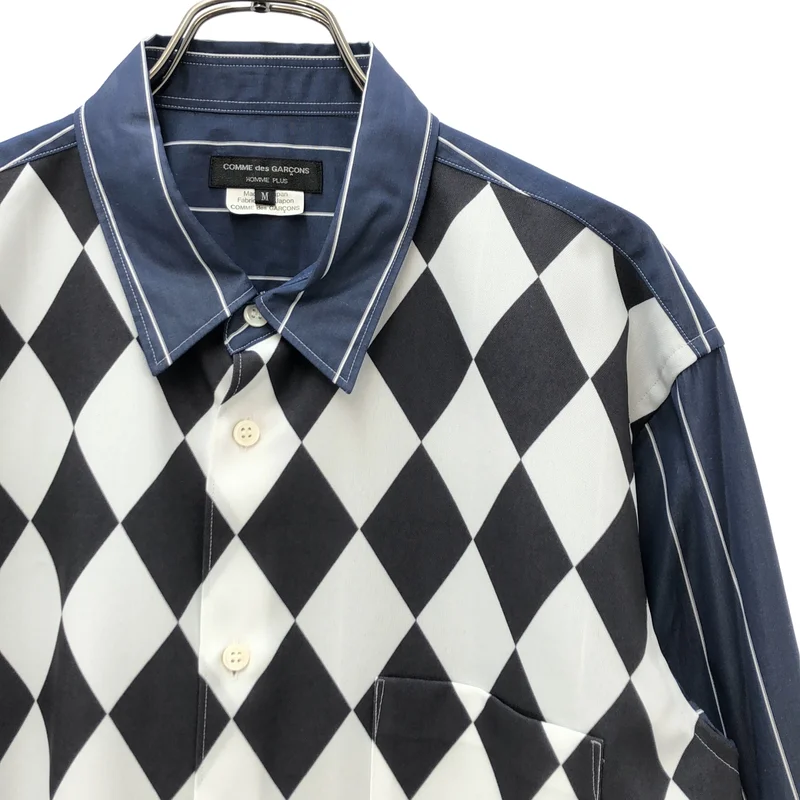 COMME des GARCONS HOMME PLUS / コムデギャルソンオムプリュス | 2020AW | ストライプ レイヤードロングシャツ | M | メンズ