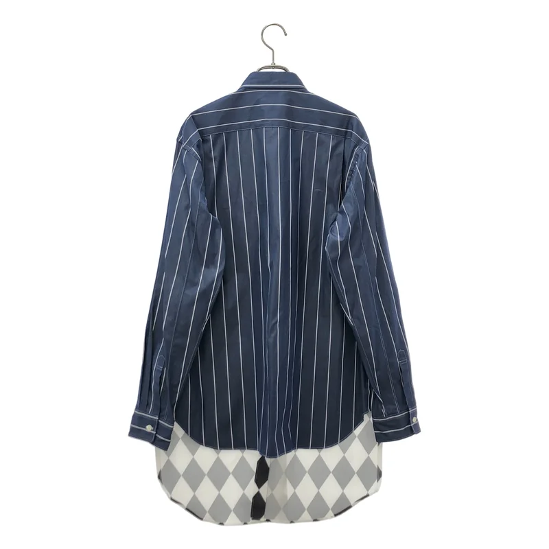 COMME des GARCONS HOMME PLUS / コムデギャルソンオムプリュス | 2020AW | ストライプ レイヤードロングシャツ | M | メンズ