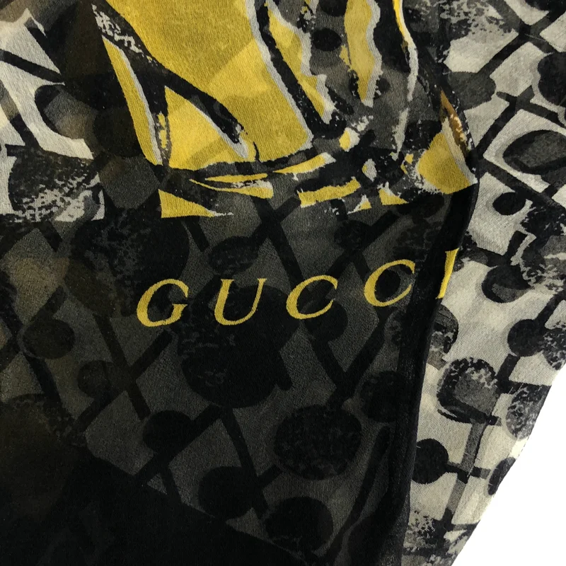 GUCCI / グッチ | シルク 総柄 ストール |