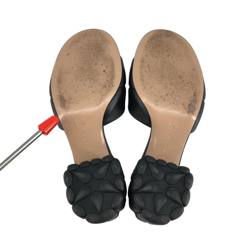Gianvito Rossi / ジャンヴィトロッシ | FLOREA MULE / レザー フロレア ミュール ヒールサンダル | 37 | レディース
