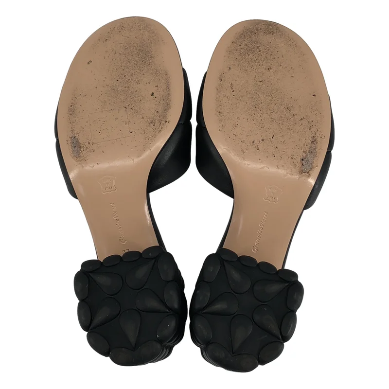 Gianvito Rossi / ジャンヴィトロッシ | FLOREA MULE / レザー フロレア ミュール ヒールサンダル | 37 | レディース