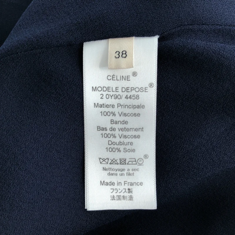 CELINE / セリーヌ | フィービー期 / サイドリボン アシンメトリー スリーブレス シャツ | 38 | レディース