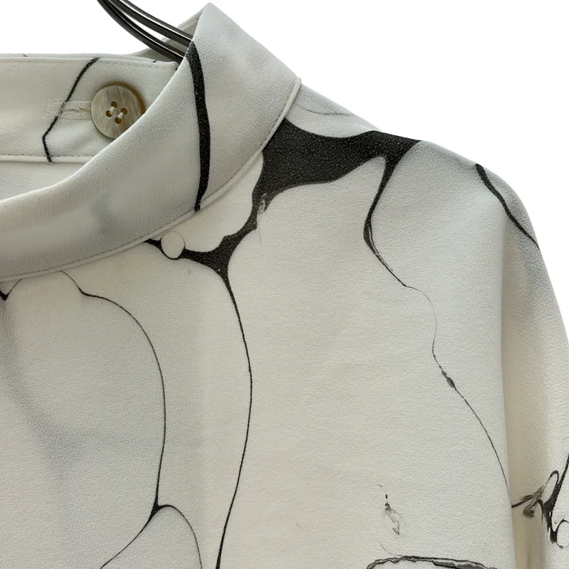 ISSEY MIYAKE / イッセイミヤケ | 2022AW | マーブルプリント 墨 シャツ_長袖 IM13FJ010 | 2 | メンズ