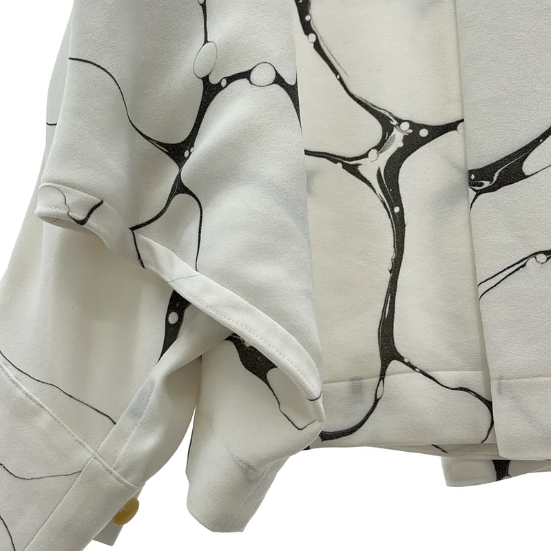 ISSEY MIYAKE / イッセイミヤケ | 2022AW | マーブルプリント 墨 シャツ_長袖 IM13FJ010 | 2 | メンズ