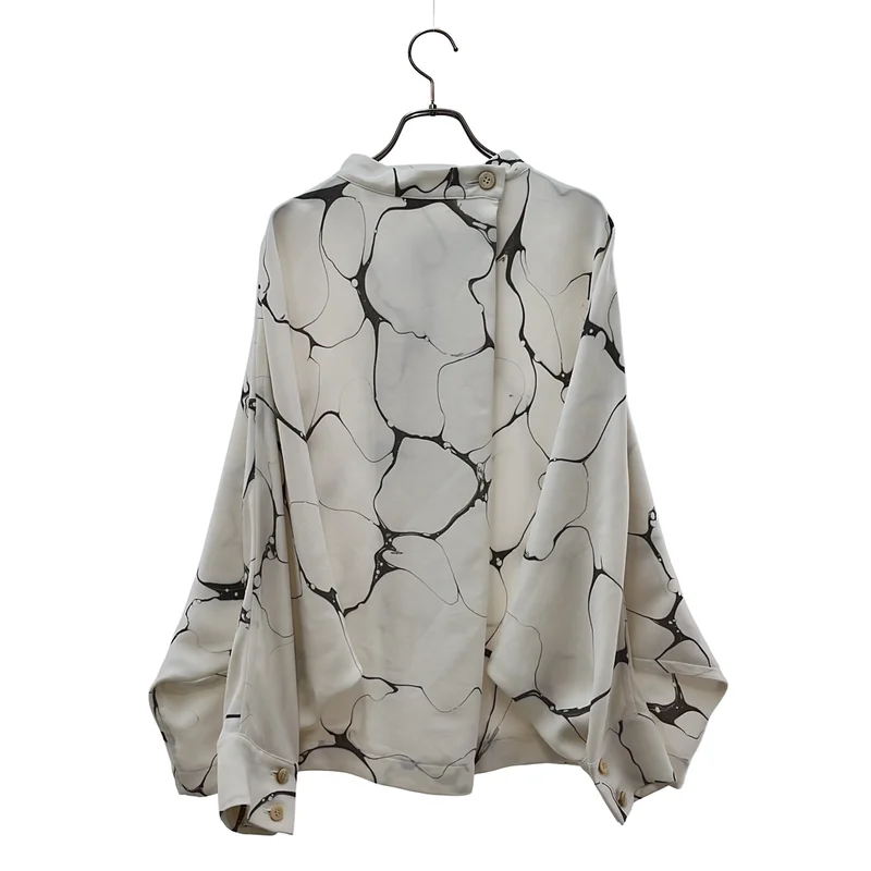 ISSEY MIYAKE / イッセイミヤケ | 2022AW | マーブルプリント 墨 シャツ_長袖 IM13FJ010 | 2 | メンズ