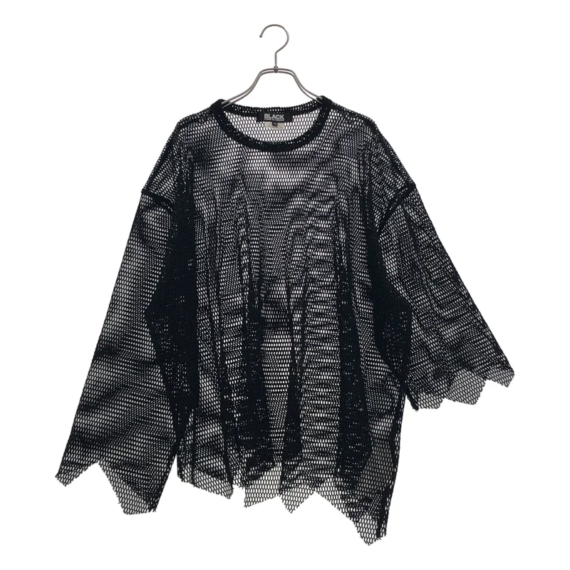 BLACK COMME des GARCONS / ブラックコムデギャルソン | 2023SS | アシンメトリー メッシュトップス | XL | メンズ