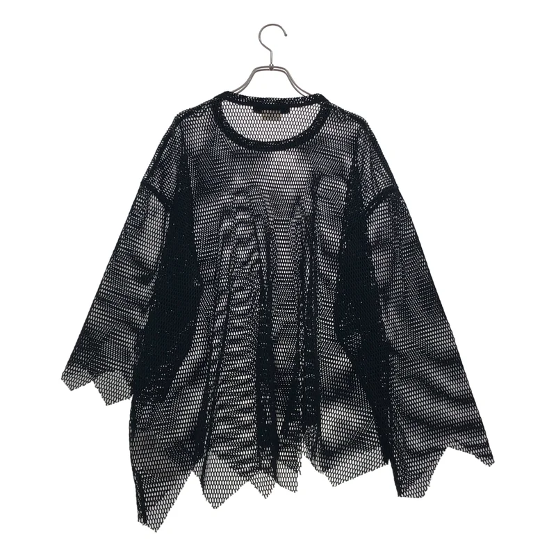 BLACK COMME des GARCONS / ブラックコムデギャルソン | 2023SS | アシンメトリー メッシュトップス | XL | メンズ