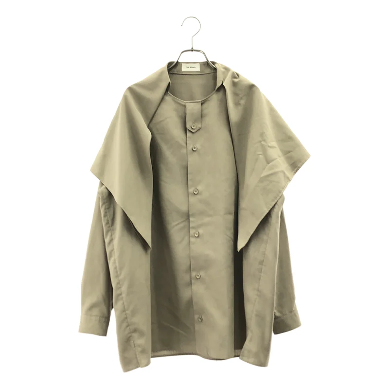 THE RERACS / ザリラクス | 2024AW | PE SUPER LIGHT SPUN SCARF COLLAR SHIRT / スーパーライトスパン スカーフカラーシャツ | 38 | レディース