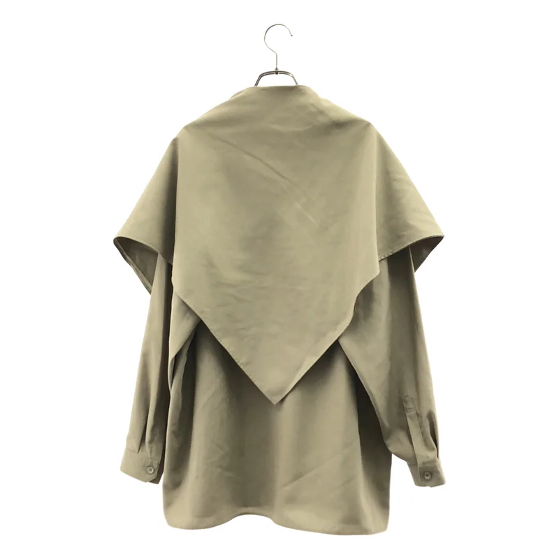 THE RERACS / ザリラクス | 2024AW | PE SUPER LIGHT SPUN SCARF COLLAR SHIRT / スーパーライトスパン スカーフカラーシャツ | 38 | レディース