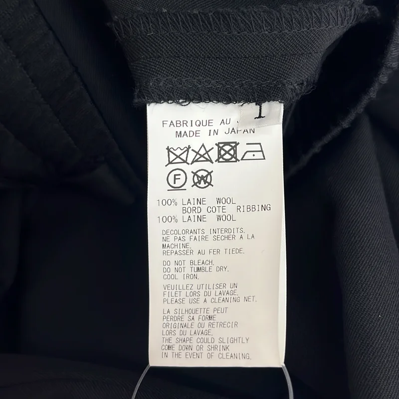 REGULATION Yohji Yamamoto / レギュレーションヨウジヤマモト | 2024AW | REギャバ フラップポケット リブパンツ HS-P02-140 | 1 | メンズ