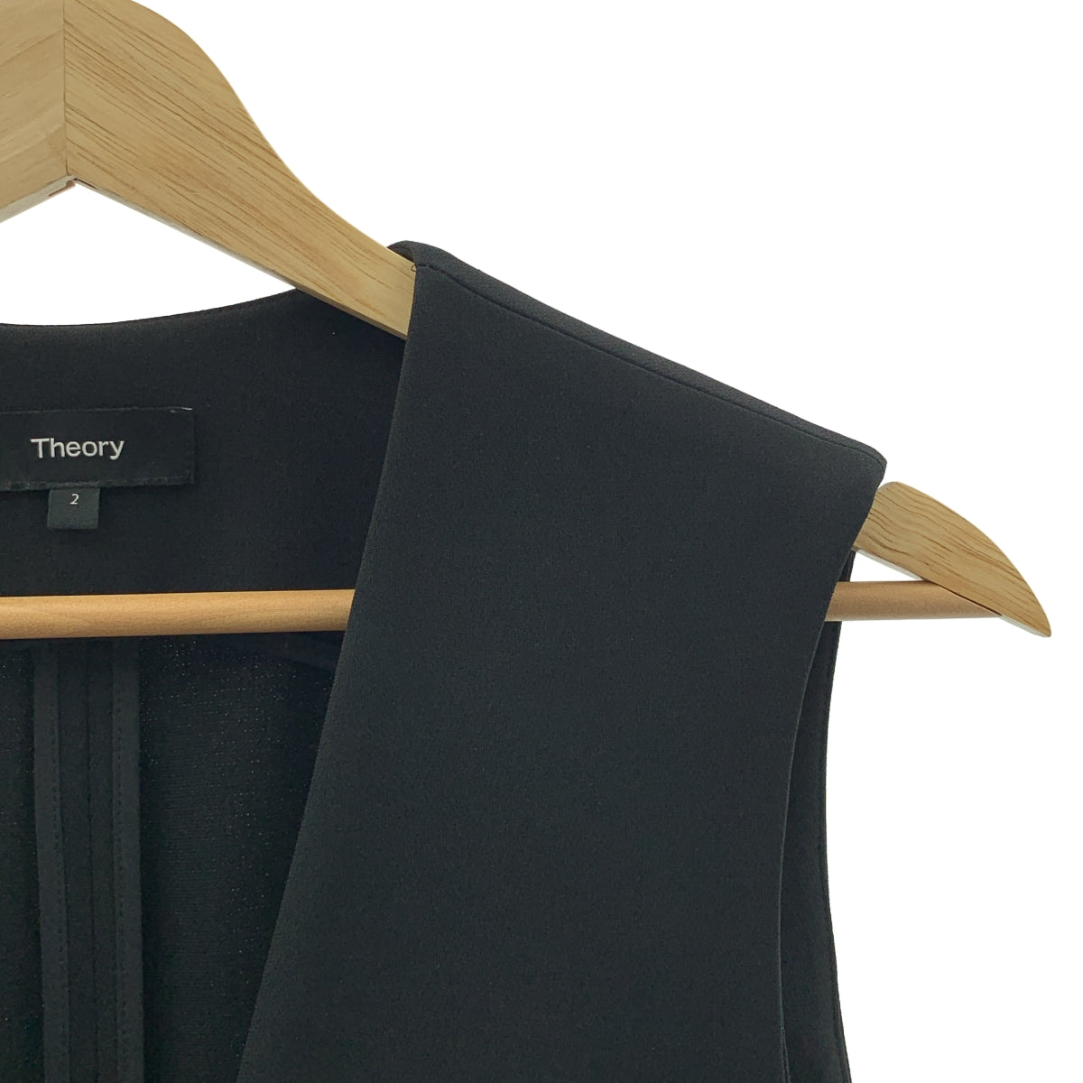 theory / セオリー | 2022SS | ADMIRAL CREPE SEAM VT  ダブル ジレ ベスト | 2 | ブラック | レディース theory / セオリー | 2022SS | ADMIRAL CREPE SEAM VT ダブル ジレ