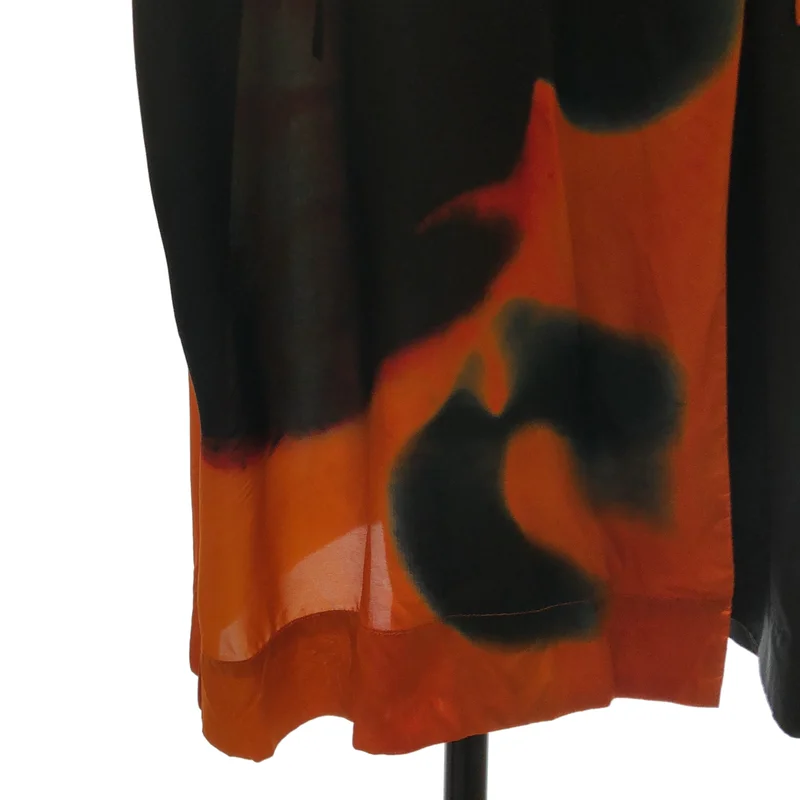 DRIES VAN NOTEN / ドリスヴァンノッテン | 2021SS | × Len Lye / ネオンプリント 半袖 カシュクールワンピース | M | レディース