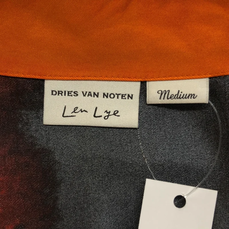 DRIES VAN NOTEN / ドリスヴァンノッテン | 2021SS | × Len Lye / ネオンプリント 半袖 カシュクールワンピース | M | レディース