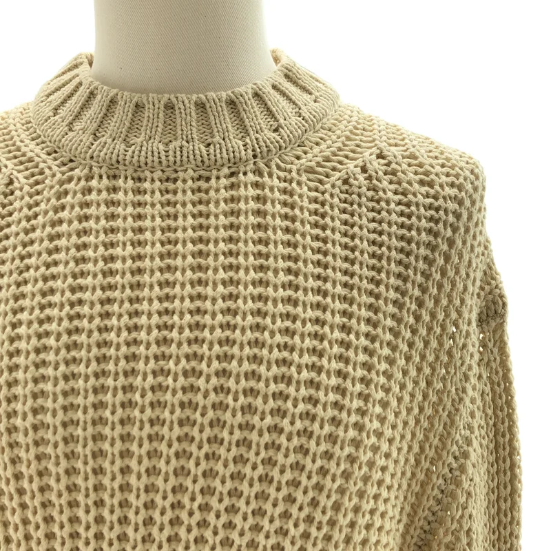 JIL SANDER / ジルサンダー | ステッチスリーブ サイドスリット ローゲージ ロングニット |