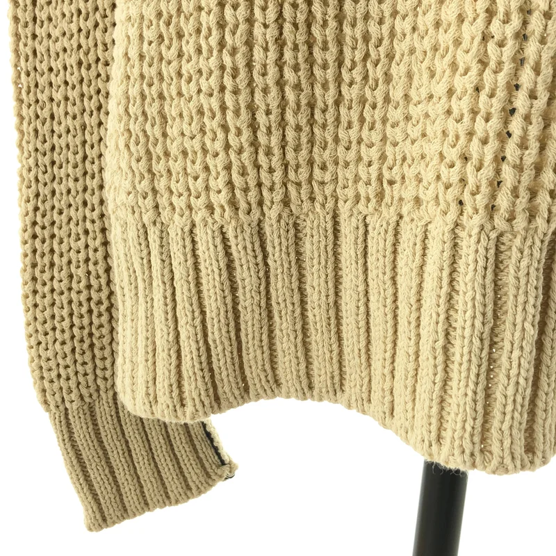 JIL SANDER / ジルサンダー | ステッチスリーブ サイドスリット ローゲージ ロングニット |