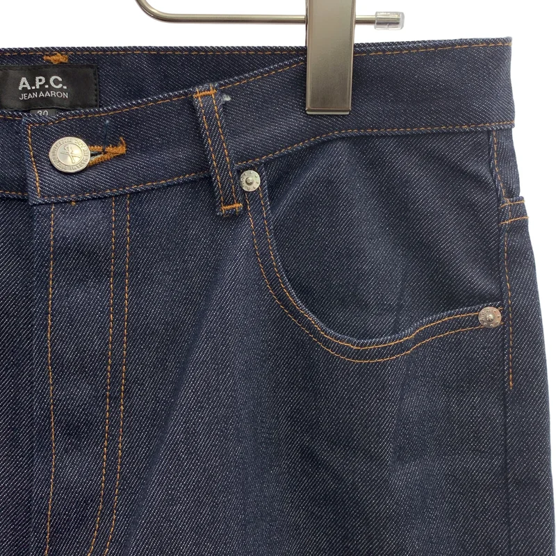 A.P.C. / アーペーセー | JEAN AARON / ロゴボタン リジットデニム パンツ | 30 | メンズ