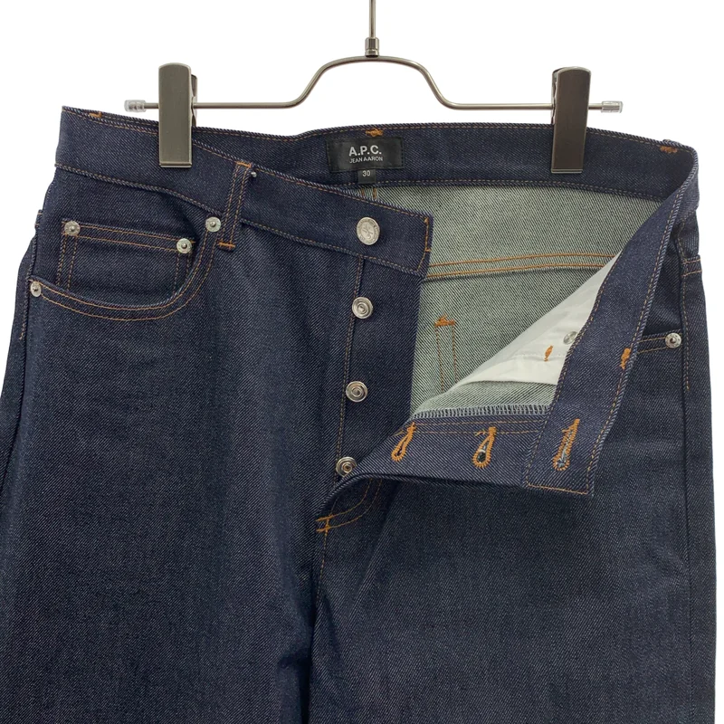 A.P.C. / アーペーセー | JEAN AARON / ロゴボタン リジットデニム パンツ | 30 | メンズ