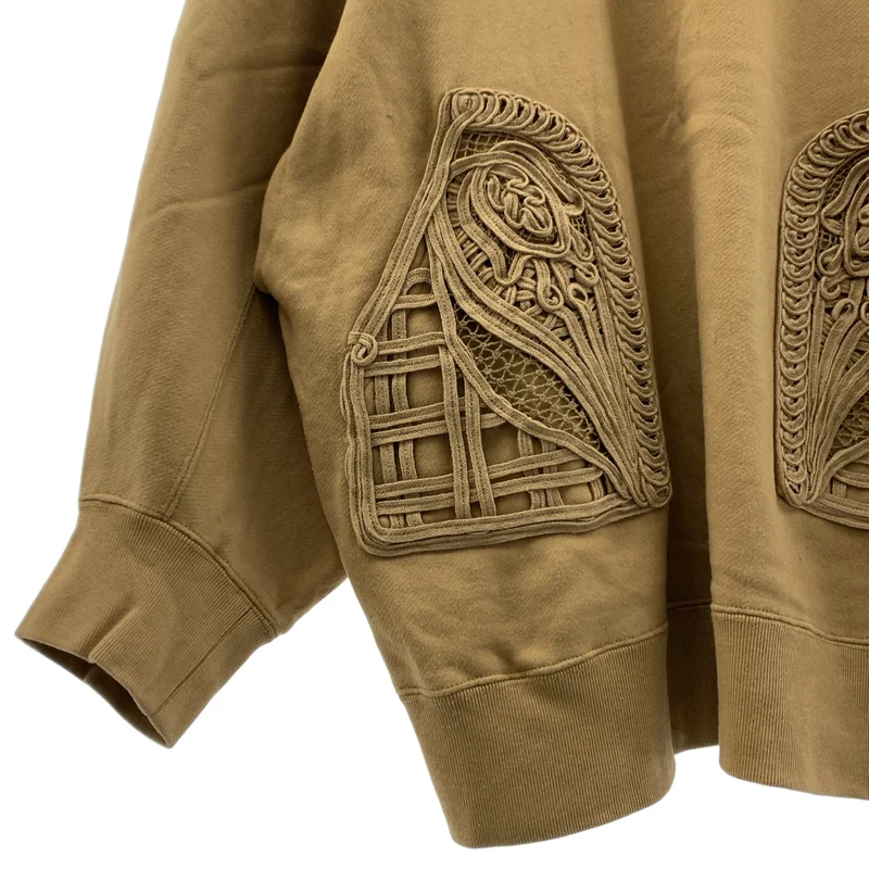 Mame Kurogouchi / マメクロゴウチ | 2022AW | Cording Embroidered Oversized Sweatshirt / エンブロイダリー スウェット トレーナー | 4 | レディース