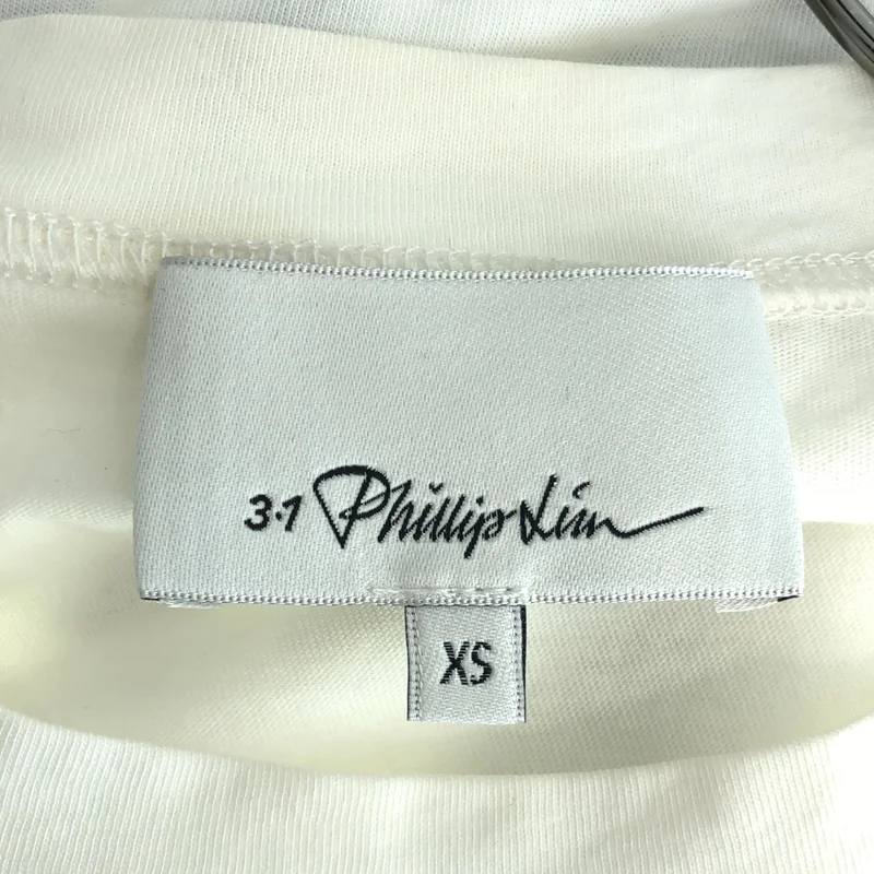 3.1 Phillip Lim / スリーワンフィリップリム | シルクスリーブ ステッチデザインTシャツ | XS | レディース