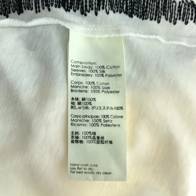 3.1 Phillip Lim / スリーワンフィリップリム | シルクスリーブ ステッチデザインTシャツ | XS | レディース