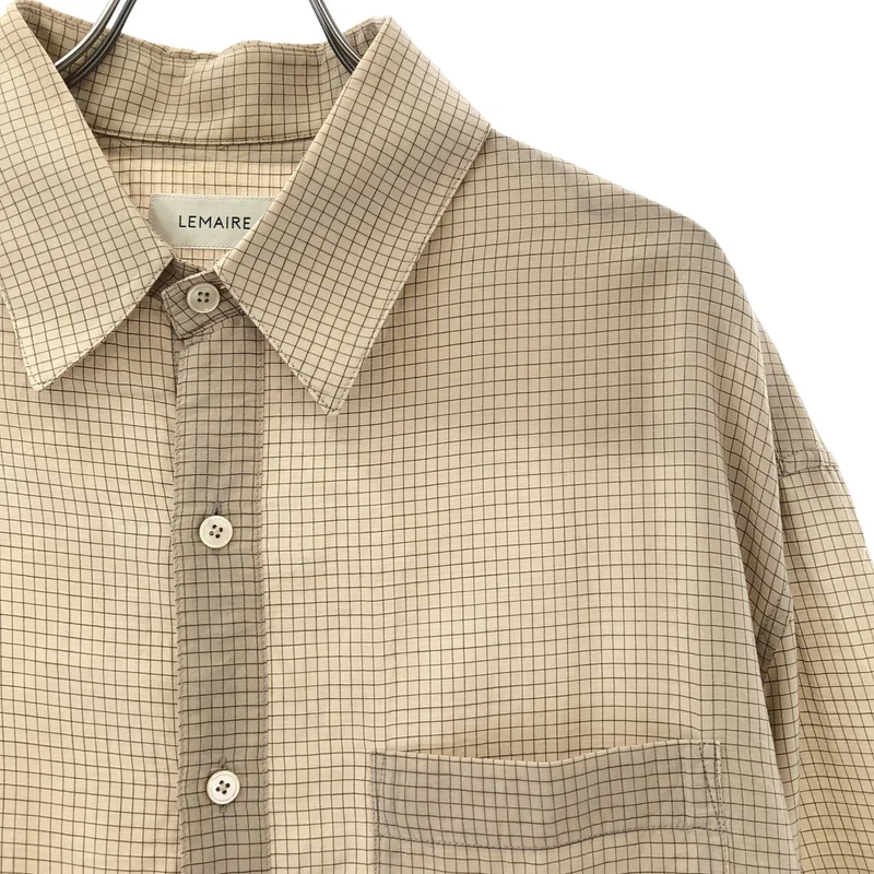 LEMAIRE / ルメール | リヨセル シルク混 チェック シャツ | S | メンズ