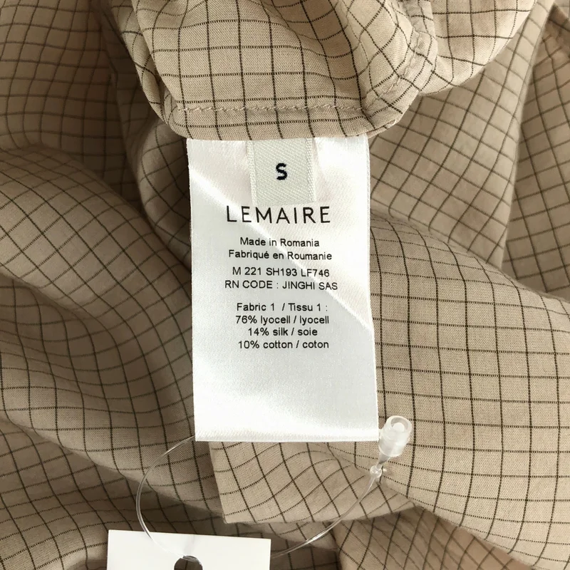LEMAIRE / ルメール | リヨセル シルク混 チェック シャツ | S | メンズ