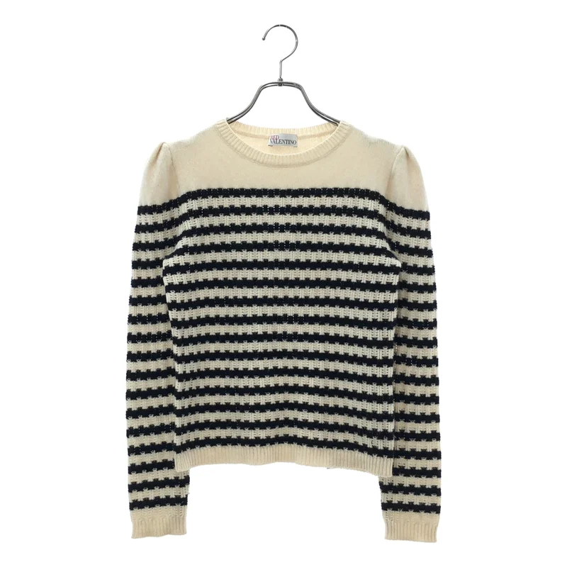 RED VALENTINO / レッドヴァレンティノ | ボーダー パフスリーブ ニット_長袖 | S | レディース