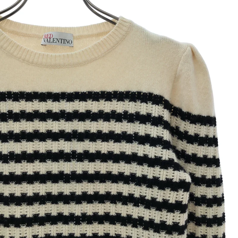 RED VALENTINO / レッドヴァレンティノ | ボーダー パフスリーブ ニット_長袖 | S | レディース